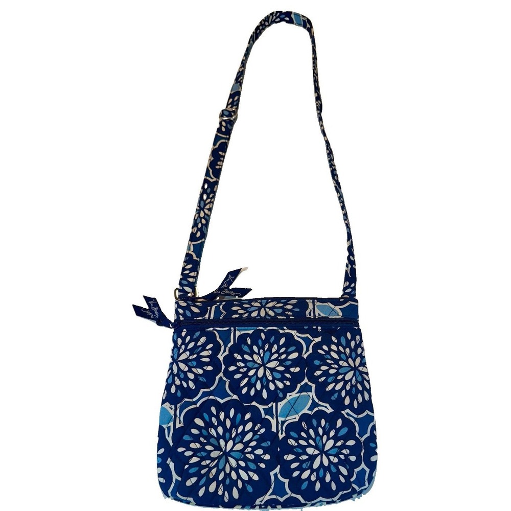 Vera Bradley Bag Purse Petal Splash Blue Floral Print Small Hipster Crossbody